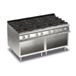 Gasspis BARON Q70PCV/G1606 med 8 brännare, på öppet stativ, 1600x700mm, 43,8kW