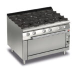Gasspis BARON Q70PCFL/G1206 med 6 brännare & gasugn, 1200x700mm, 40.4kW