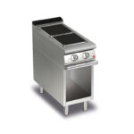 Elektrisk spis BARON Q70PCV/E401 med 2 kvadratiska 300x300mm plattor, på öppet stativ, 400x700mm, 5,2kW
