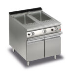 Gas pastakokare BARON Q70CPM/G800, 2x26 liter på öppet stativ, inklusiv 4st pastakorg, 800x700mm, 21kW