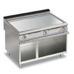 Elektrisk stekhäll BARON Q90FTV/E1205 med slät kromat stekplatta, på öppet stativ, 1200x900mm, 22,5kW