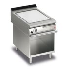 Gas stekhäll BARON Q70SFTTV/G605 med slät kromat stekplatta,  på öppet stativ, 600x700mm, 9kW