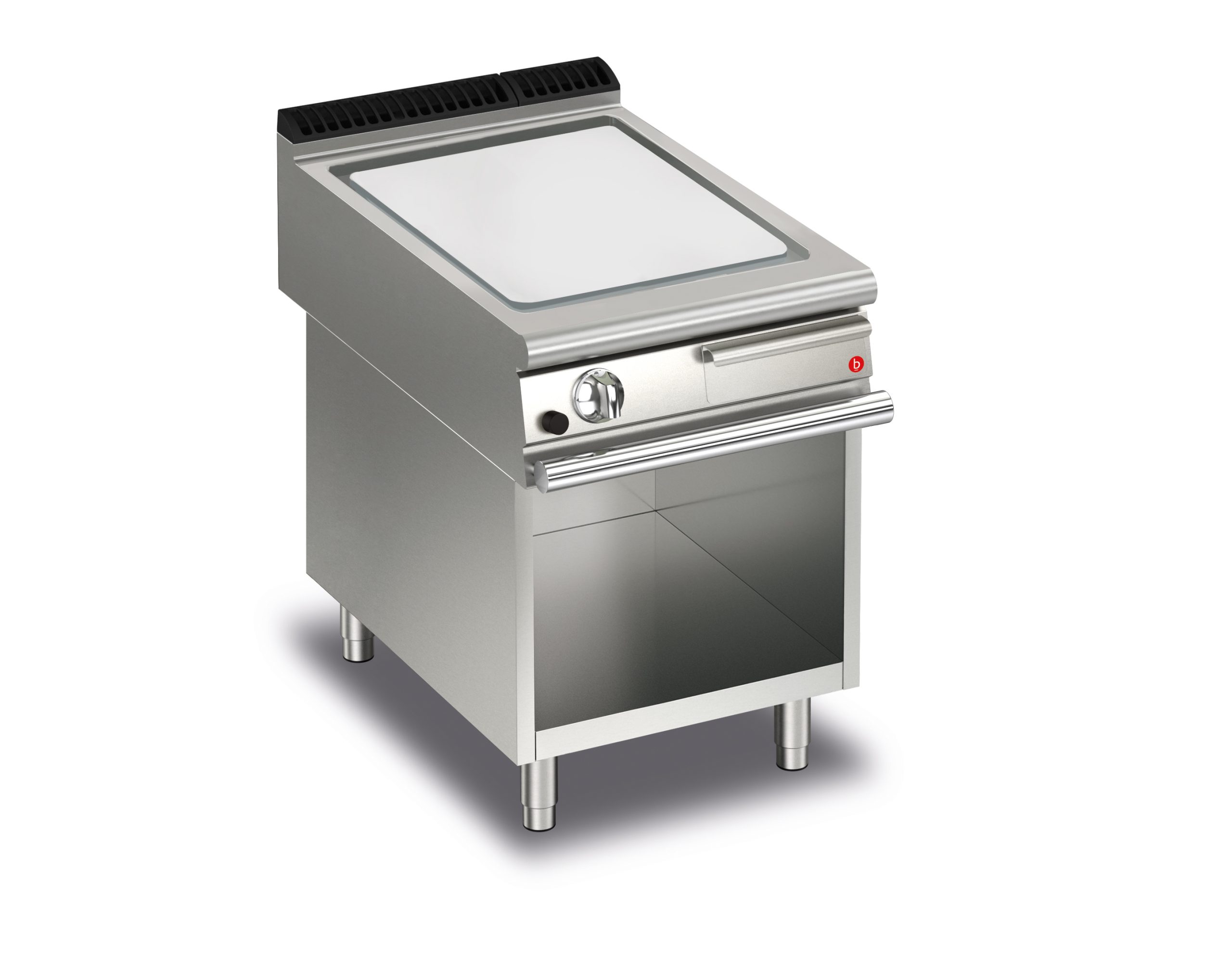 CR1653029-scaled-1.jpg Gas stekhäll BARON Q70SFTTV/G605 med slät kromat stekplatta, på öppet stativ, 600x700mm, 9kW - Image 1