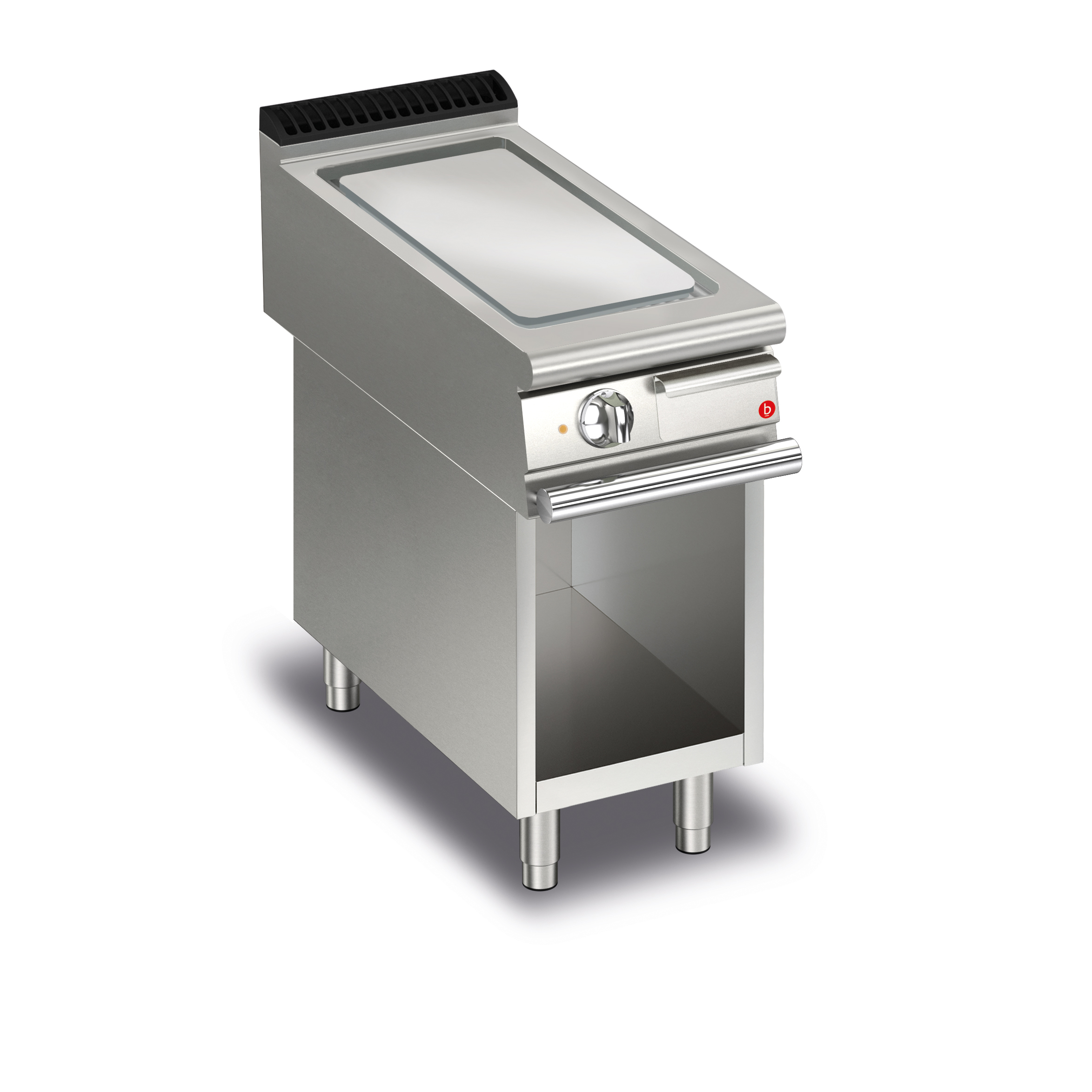 CR1653809.jpg Elektrisk stekhäll BARON Q70SFTV/E403 med slät stekplatta i AISI430 stål, på öppet stativ, 400x700mm, 3,6kW - Image 1