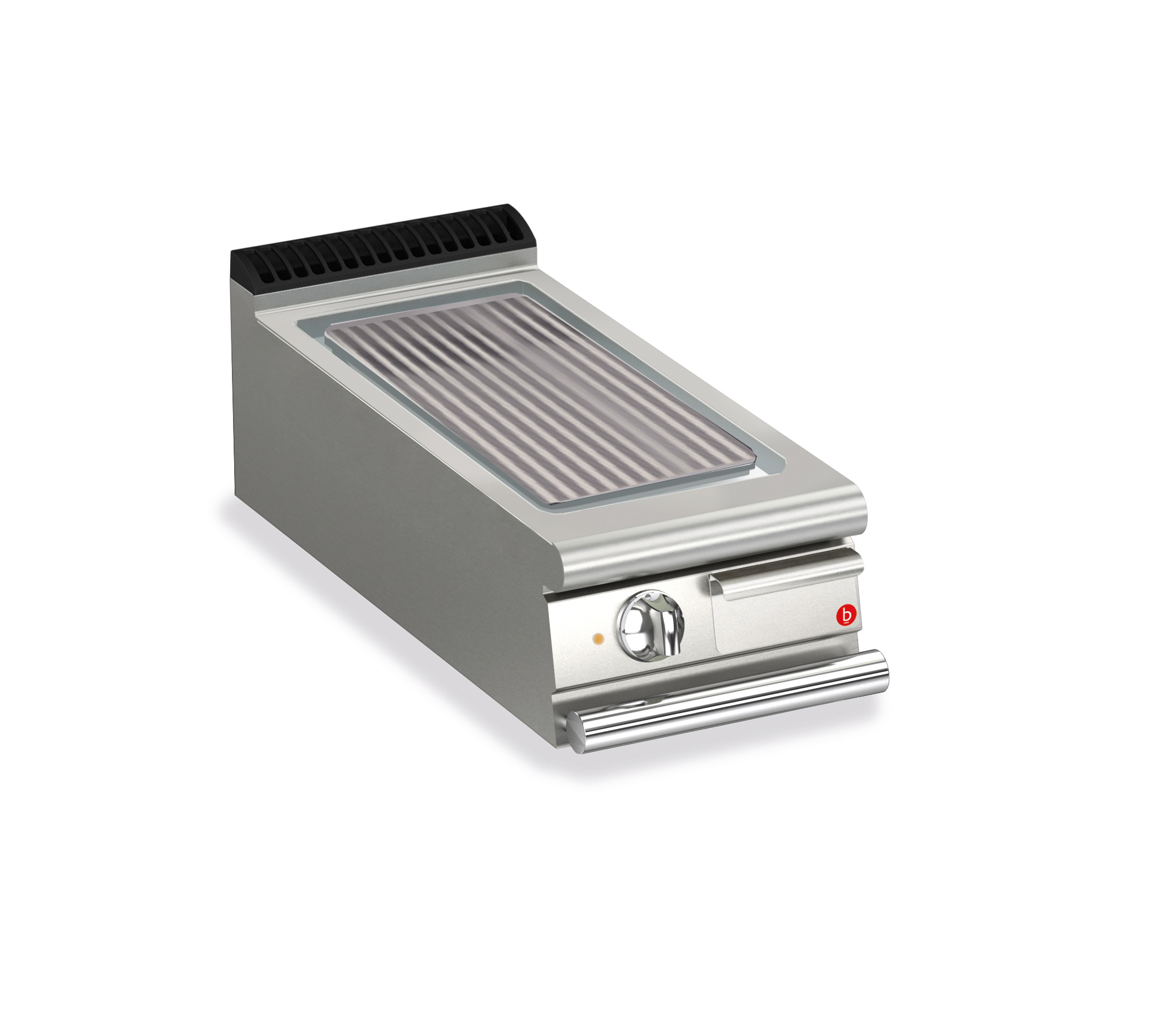 CR1654859.jpg Elektrisk stekhäll BARON Q90SFT/E415 med räfflat kromat stekplatta, 400x900mm, 5kW - Image 1