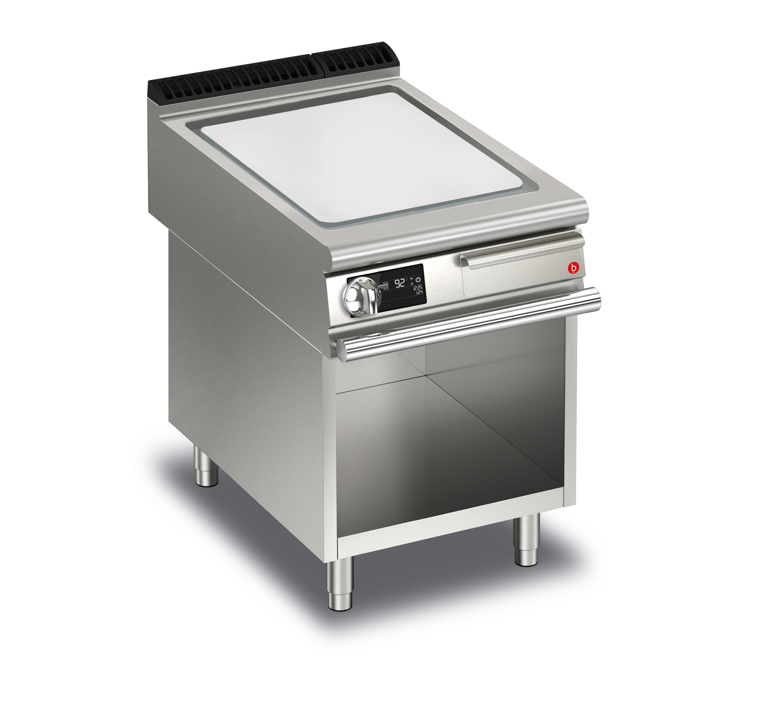 CR1655109T4W.jpg Elektrisk stekhäll BARON QT90SFTV/E603-T4W med slät stekplatta i AISI430 stål, på öppet stativ, 600x900mm, 10,5kW, Touchscreen - Image 1