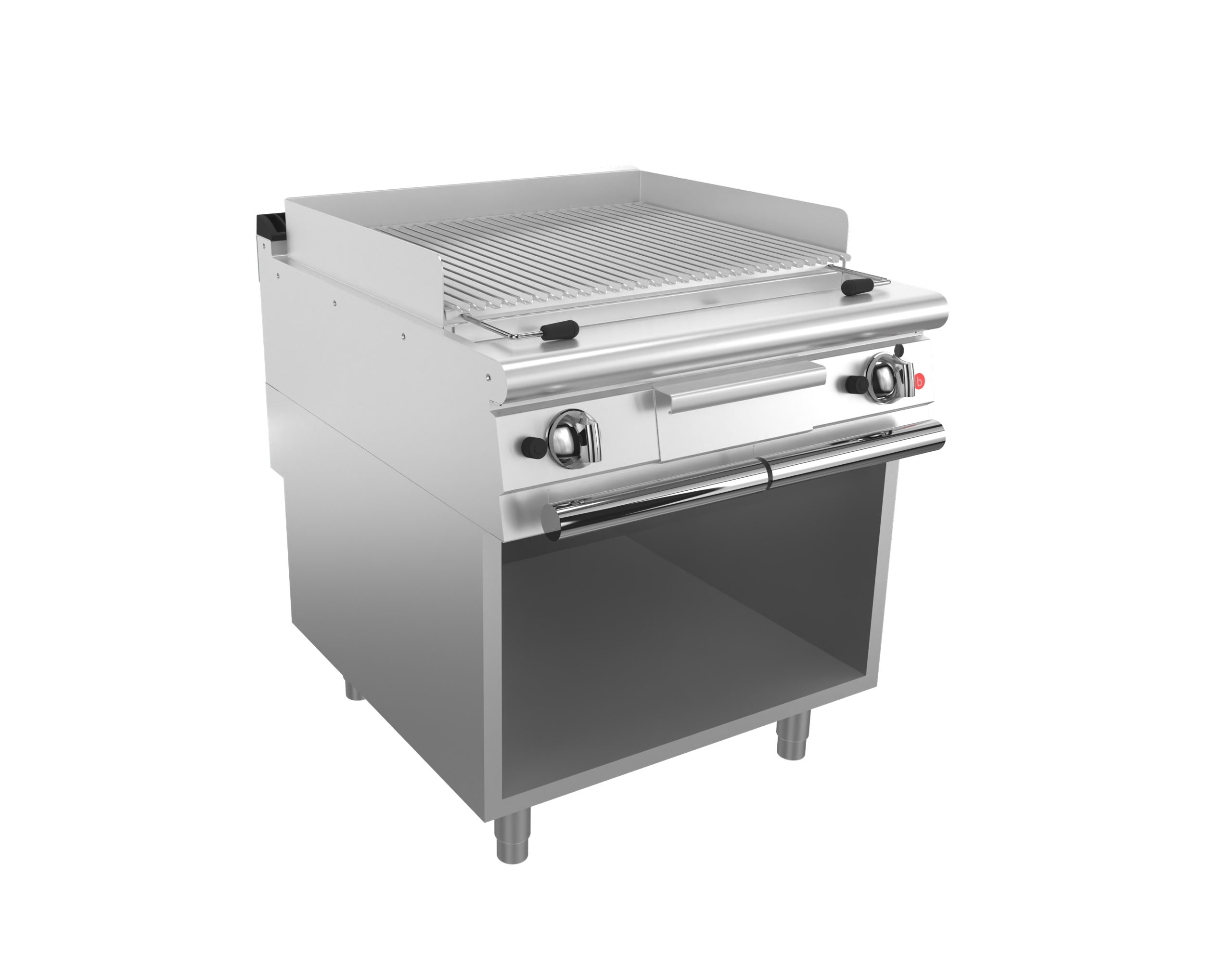 CR1657169-scaled-1.jpg Gas girll BARON Q70SGLV/G800 till kött, Rostfri stål 304, på öppet stativ, 800x700mm, 20kW - Image 1