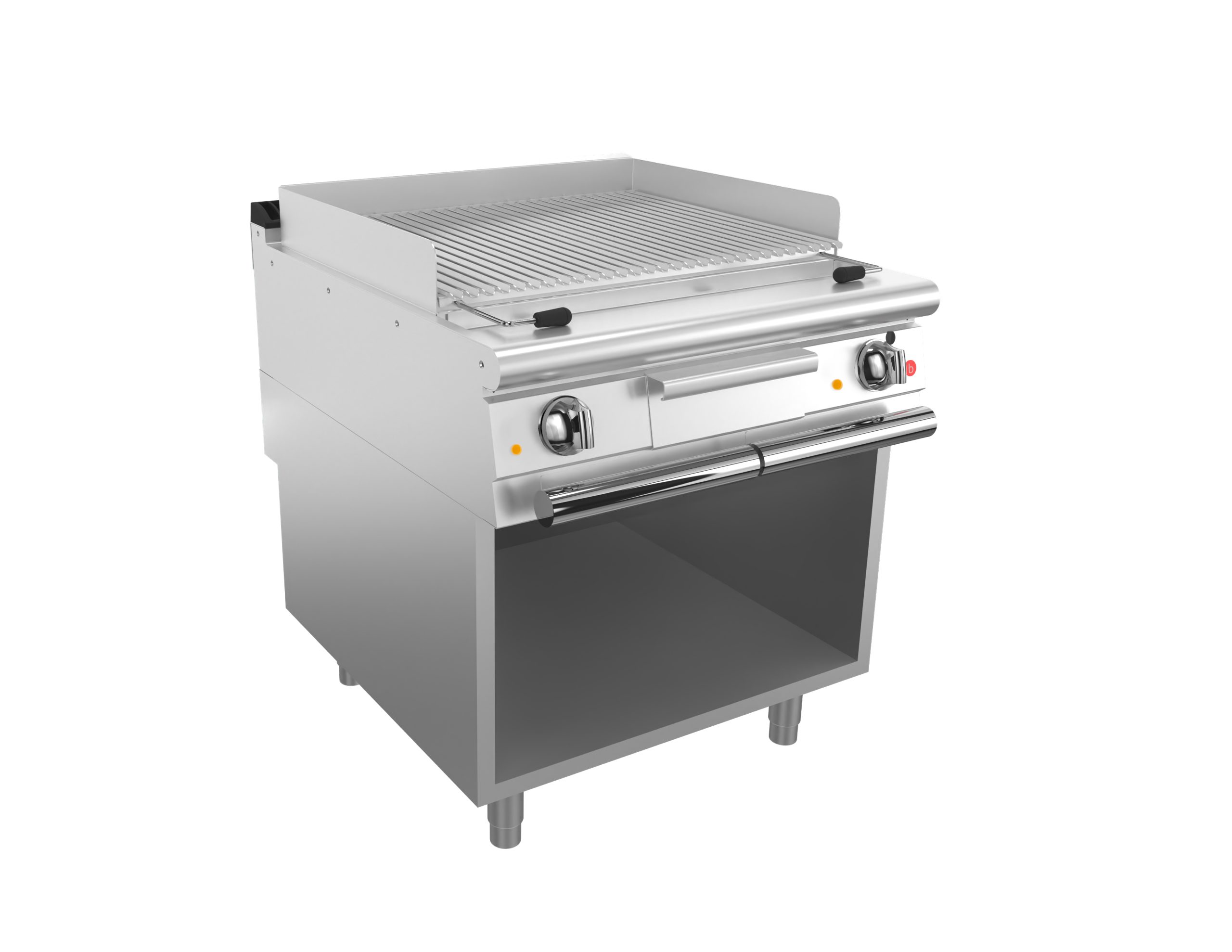 CR1657399-scaled-1.jpg Elektrisk girll BARON Q70SGV/E801 till fisk, Rostfri stål 304, på öppet stativ, 800x700mm, 8kW - Image 1